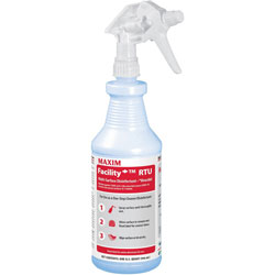 Maxim Facility Multi-Surface Disinfectant - Ready-To-Use Liquid - 32 fl oz (1 quart) - 12 / Carton - Colorless