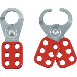 Master Lock Company Safety Hasp, Accepts up to 6 Padlocks, Red