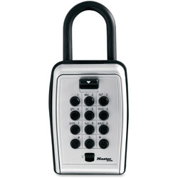 Master Lock Company Portable Key Safe, Protective Weather Cover, Black/Silver