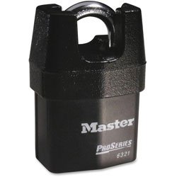 Master Lock Company Rekeyable Padlock, Pro Series, High Security, 2.125 inWide, BK