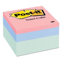 Post-it® Original Cubes, 3 in x 3 in, Seafoam Wave Collection, 490 Sheets/Cube