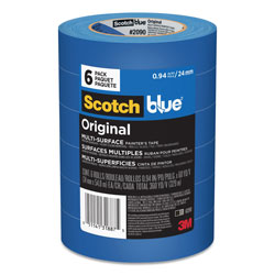Scotch™ Original Multi-Surface Painter's Tape, 3 in Core, 0.94 in x 60 yds, Blue, 6/Pack
