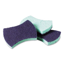 3M Power Sponge, 2.8 x 4.5, 0.6 in Thick, Blue/Teal, 20/Carton