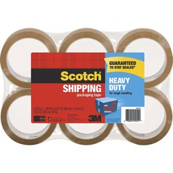 Scotch™ Heavy Duty Shipping Packaging Tape - 54.60 yd Length x 1.88 in Width - 6/Pack