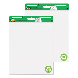 Post-it® Vertical-Orientation Self-Stick Easel Pads, Unruled, 30 White 25 x 30 Sheets, 2/Carton