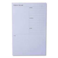 3M Adhesive Daily Planner Sticky-Note Pads, Daily Planner Format, 4.9 in x 7.7 in, Blue, 100 Sheets/Pad