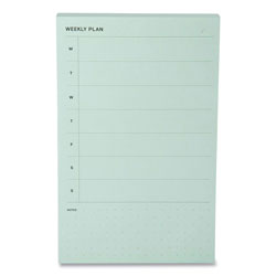 3M Weekly Planner Pad, 4.9 x 7.7, Green, 100-Sheet