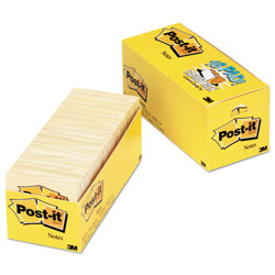 Post-it® Original Pads in Canary Yellow, Cabinet Pack, 3 in x 3 in, 90 Sheets/Pad, 18 Pads/Pack