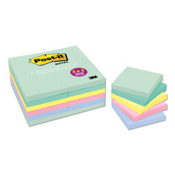 Post-it® Original Pads in Beachside Cafe Collection Colors, Value Pack, 3 in x 3 in, 100 Sheets/Pad, 24 Pads/Pack