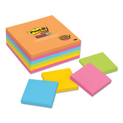 Post-it® Pads in Energy Boost Colors, 3 x 3, 90 Notes/Pad, 24 Pads/Pack