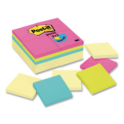 Post-it® Original Pads Assorted Value Pack, 3 in x 3 in, (12) Canary Yellow, (12) Poptimistic Collection, 100 Sheets/Pad, 24 Pads/Pack