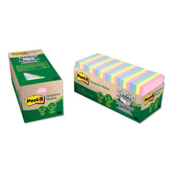 Post-it® Original Recycled Note Pad Cabinet Pack, 3 in x 3 in, Sweet Sprinkles Collection Colors, 75 Sheets/Pad, 24 Pads/Pack