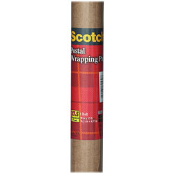 3M Brown Postal Wrapping Paper, 60 lb., 30 in x 15 Feet