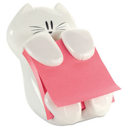Post-it® Pop-Up Note Dispenser Cat Shape, 3 x 3, White