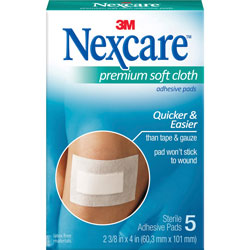 3M H3564 Hypoallergenic 3 Ply Adhesive Gauze Pad Medical Bandages, 2 3/8" x 3"