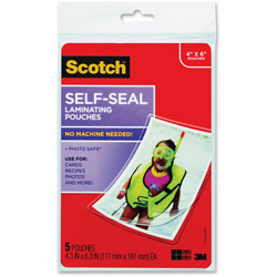 3M Laminating Sheets, Photo Safe, Two Sided, 4x6, Clear