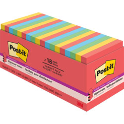 Post-it® Super Sticky Notes Cabinet Pack - 3 in x 3 in - Square - 18 Sheets per Pad - Multicolor - Paper - Pop-up, Recyclable - 1 / Pack