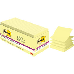 Post-it® Pop-up 3 x 3 Note Refill, Cabinet Pack, 3 in x 3 in, Canary Yellow, 90 Sheets/Pad, 18 Pads/Pack