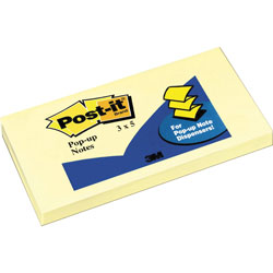 Post-it® Original Canary Yellow Pop-Up Refill, 3 x 5