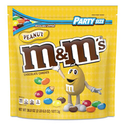 M & M's Milk Chocolate Candies, Milk Chocolate and Peanuts, 38 oz Bag