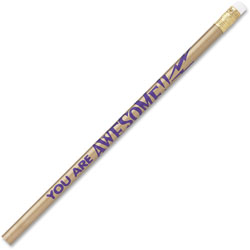 Rose Moon / Mmod Decorated Wood Pencil, You Are Awesome, HB #2, Gold, Dozen