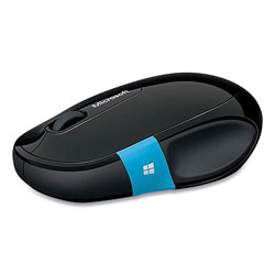Microsoft Sculpt Comfort Bluetooth Optical Mouse, 33 ft Wireless Range, Right Hand Use, Black/Blue