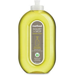 Method Products Squirt + Mop Hard Floor Cleaner, 25 oz Spray Bottle, Lemon Ginger, 6/Carton