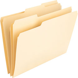 Nature Saver File Folders, 1 Ply, 11Pt., 1/3 Cut Assorted Tab, Letter, Manila