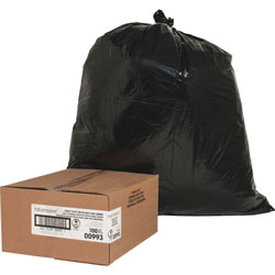 Nature Saver Recycled Black Trash Bags, 33 Gallon, Box of 100