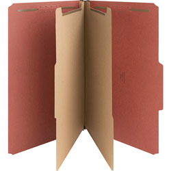 Nature Saver 01054 Classification Folder, Legal, 2 Partitions, Red