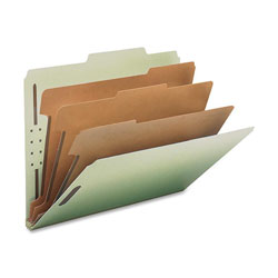 Nature Saver Classification Folder, Letter, Recycled, 3-DIV, 10/BX, GYGN
