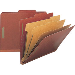 Nature Saver 01055 Classification Folder, Legal, 3 Partitions, Red