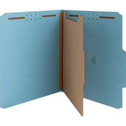 Nature Saver Classification Folders, w/ Fasteners, 1 Dividers, Letter, 10/Box, Beige