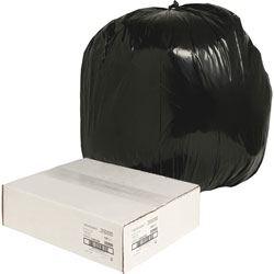 Nature Saver Recycled Black Trash Bags, 45 Gallon, Box of 100