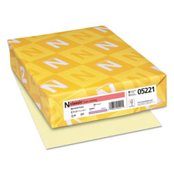 Neenah Paper CLASSIC Linen Stationery, 24 lb, 8.5 x 11, Baronial Ivory, 500/Ream