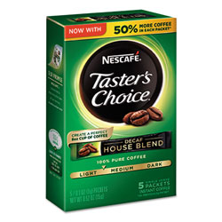 Nestle Taster's Choice Decaf House Blend Instant Coffee, 0.1oz Stick, 5/Box, 12 Bx/Ctn