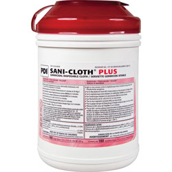Nice-Pak Sani-Cloth Plus Germicidal Cloth Wipes, Wipe, 12/Carton, White