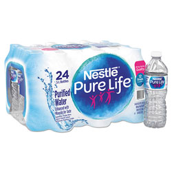 Nestle Pure Life Purified Water, 16.9 oz Bottle, 24/Carton