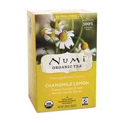 Numi Organic Teas and Teasans, 1.8 oz, Chamomile Lemon, 18/Box