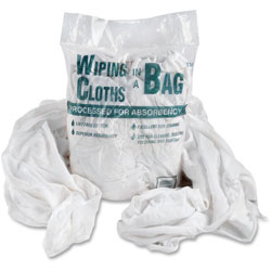 Office Snax Cotton Wiping Cloths, Assorted Sizes, 1 lb Bag, WE/BE
