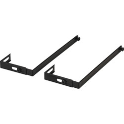 Officemate Partition Hangers, Adjust From 1 1/4" 3 1/2", 7" Long, Black