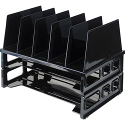 Officemate Tray And Sorter System, 13 1/2"x9 1/8"x10 1/4, Black