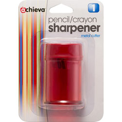 Officemate Pencil/Crayon Sharpeners, 2 Hole, Oval, 8/BX, Red