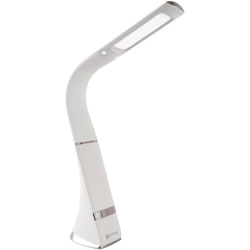 OttLite Wellness Desk Lamp - LED Bulb - Rechargeable Battery, USB Charging - Desk Mountable - White - for Home, Kitchen, Table