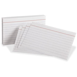 Oxford Index Ruled Cards, 3 in x 5 in, 300/PK, White