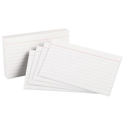 Oxford Ruled Index Cards, 3 x 5, White, 100/Pack (ESS31)