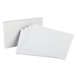 Oxford Unruled Index Cards, 5 x 8, White, 100/Pack (ESS50)
