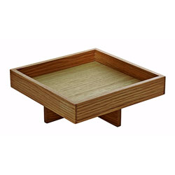 Bauscher Hepp Playground Ananti Menage Square Tray on 1.6 in Stand, 7.1x7.1 in, Oak