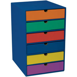 Pacon 6-Shelf Organizer, 13 1/2" x 12" x 17-3/4", Blue