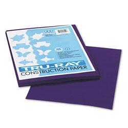 Pacon Tru-Ray Construction Paper, 76 lbs., 9 x 12, Purple, 50 Sheets/Pack
